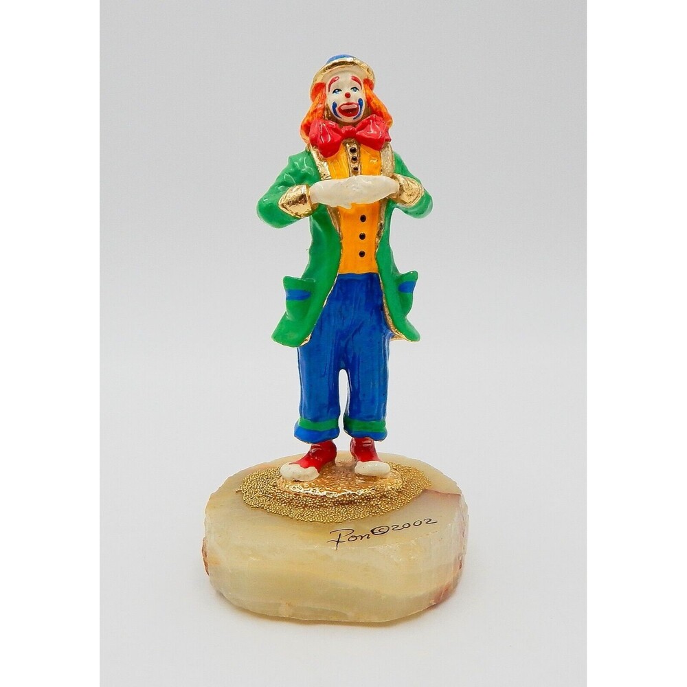 Ron Lee Clown Frisco Signed 2002 Art Sculpture 24 Kt Gold Limited Edition